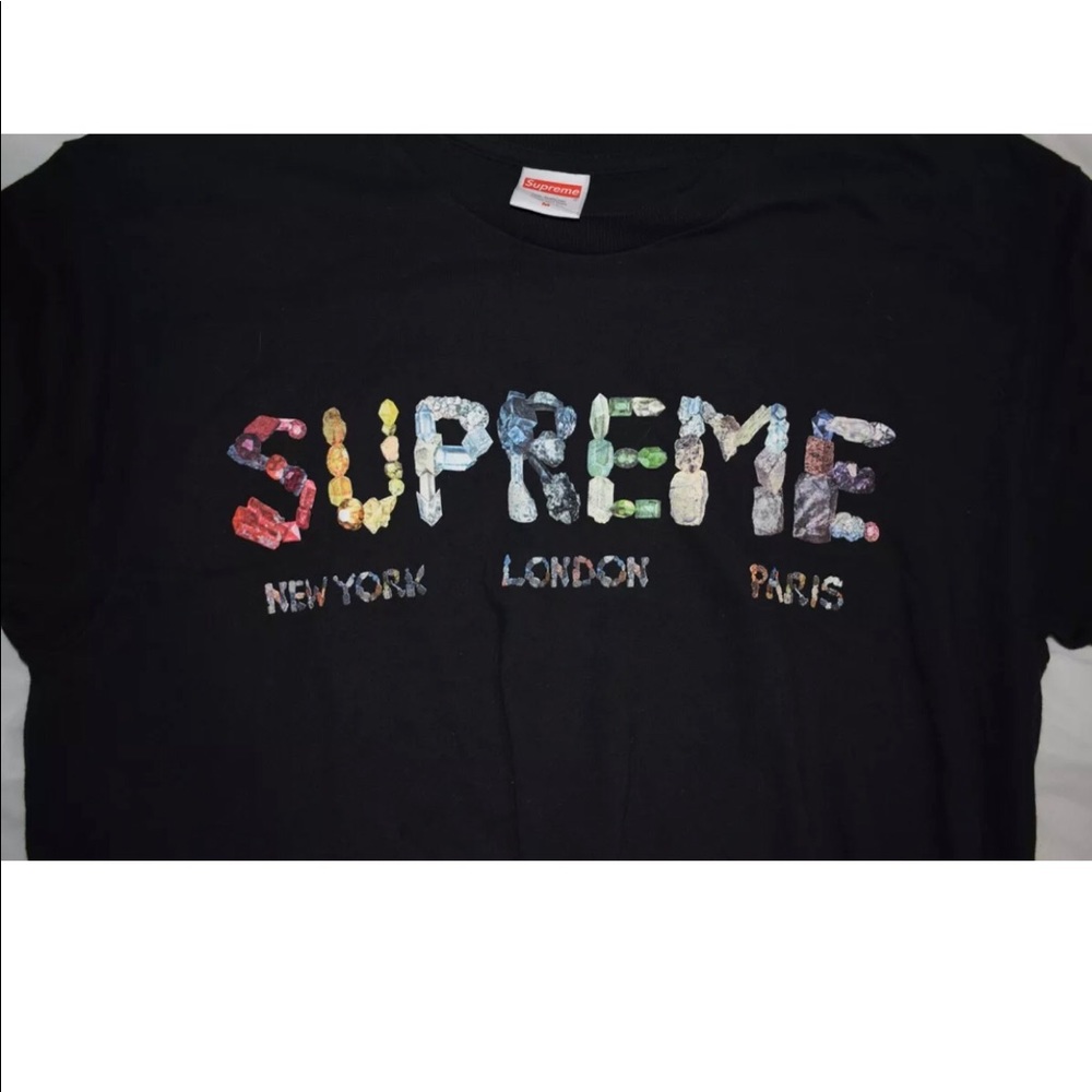 Authentic Supreme Rocks Tee Black
